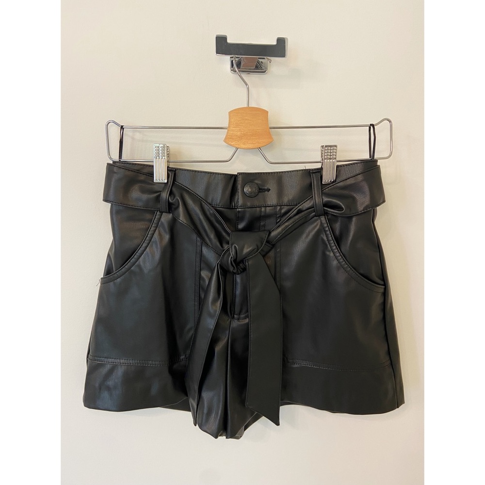 Zara faux leather shorts